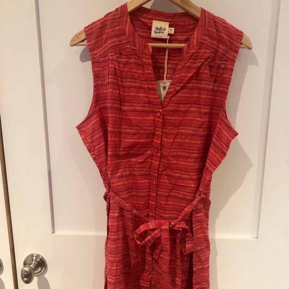 Mata Traders berry summer shirt dress